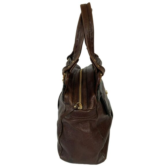 Kate Spade Sullivan Street Melita Satchel Brown Black Leather Shoulder Hand Bag - Picture 5 of 11